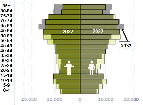 Dorset Council population 2021 to 2031